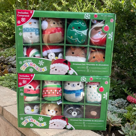 Squishmallows 2023 mini ornament set 4" Christmas Holiday exclusive set TIK TOK